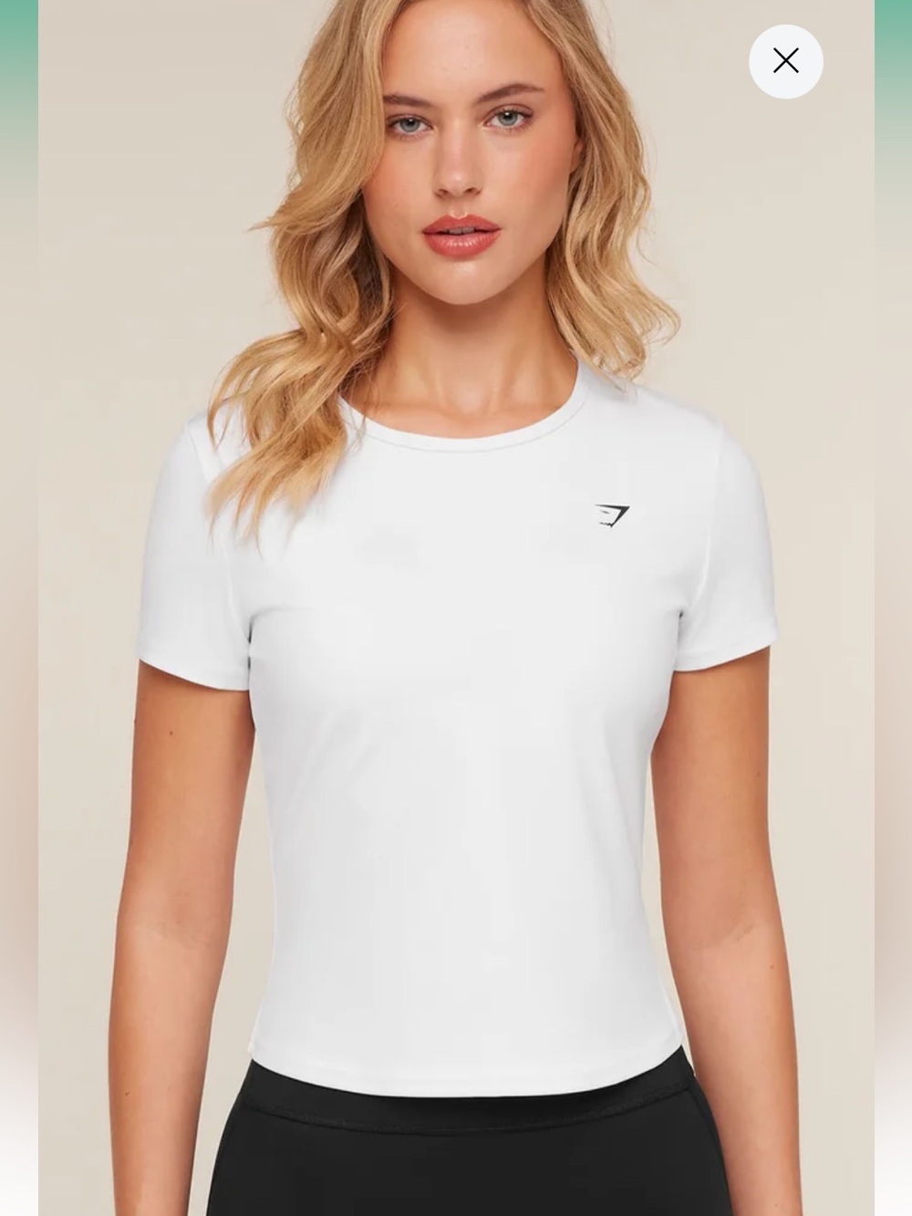 Gymshark Training Baby Tee – White – Size M